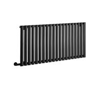 Milano Aruba 1200W Black Horizontal Single Oval Panel WiFi Electric Radiator - 635mm x 1180mm