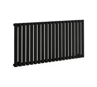 Milano Aruba 1200W Black Horizontal Single Oval Panel WiFi Electric Radiator - 635mm x 1180mm