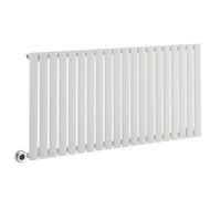 Milano Aruba 1200W White Horizontal Single Oval Panel WiFi Electric Radiator UK Plug - 635 x 1180mm
