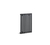 Milano Aruba 400W Anthracite Horizontal Single Oval Panel WiFi Electric Radiator - 635mm x 413mm