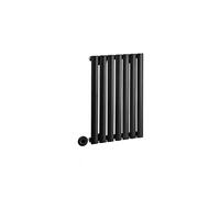 Milano Aruba 400W Black Horizontal Single Oval Panel WiFi Electric Radiator UK Plug - 635 x 413mm