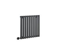 Milano Aruba 600W Anthracite Horizontal Single Oval Panel WiFi Electric Radiator - 635mm x 590mm