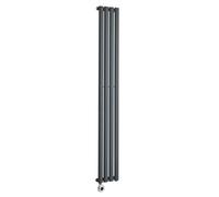 Milano Aruba 600W Anthracite Vertical Single Oval Panel WiFi Electric Radiator - 1780mm x 236mm