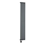 Milano Aruba 600W Anthracite Vertical Single Panel WiFi Electric Radiator UK Plug - 1780mm x 236mm
