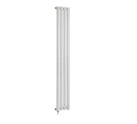 Milano Aruba 600W White Vertical Single Oval Panel Electric Radiator - 1780mm x 236mm