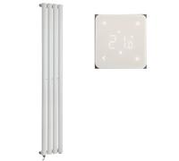 Milano Aruba 600W White Vertical Single Oval Panel WiFi Electric Radiator - 1600mm x 236mm