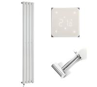 Milano Aruba 600W White Vertical Single Oval Panel WiFi Electric Radiator - 1600mm x 236mm