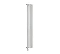Milano Aruba 600W White Vertical Single Oval Panel WiFi Electric Radiator UK Plug - 1600mm x 236mm