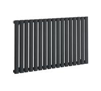 Milano Aruba 800W Anthracite Horizontal Single Oval Panel WiFi Electric Radiator - 635mm x 1000mm