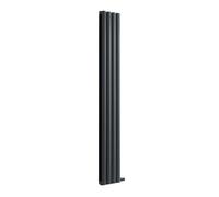 Milano Aruba Ardus 1730W Anthracite Single Double Oval Panel Dry Heat Vertical Electric Radiator WiFi - 1784mm x 236mm