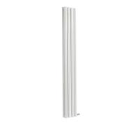 Milano Aruba Ardus 1730W White Single Double Oval Panel Dry Heat Vertical Electric Radiator WiFi - 1784mm x 236mm