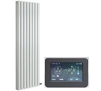 Milano Aruba Ardus 2300W White Double Oval Panel Double Panel Dry Heat WiFi Smart Electric Radiator - 1784mm x 472mm