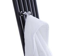 Milano Aruba Vertical Radiator Bathroom Bath Robe Towel Hook - Chrome