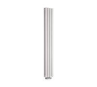 Milano Aruba White Vertical Middle Connection Double Oval Panel Radiator - 1600mm x 236mm