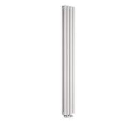 Milano Aruba White Vertical Middle Connection Double Oval Panel Radiator - 1780mm x 236mm