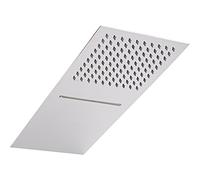 Milano Arvo 200mm x 500mm Wall Mounted Rainfall Shower Head Waterblade Function - Chrome
