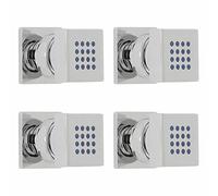 Milano Arvo Front Fix Chrome Bathroom Shower Square Body Jet - Pack of 4