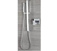 Milano Arvo Manual Mixer Valve Hand Shower Handset Riser Rail - Chrome