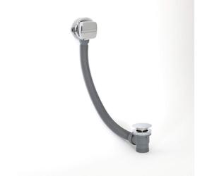 Milano Arvo Modern Overflow Bath Filler Tap Pop Up Click Clack Waste - Chrome
