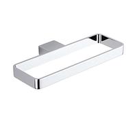 Milano Arvo Wall Mounted Angular Square Bathroom Towel Ring Holder - Chrome