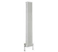 Milano Atticus White Cast Iron Style Vertical Double Column Radiator - 1800mm x 287mm