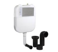 Milano Back to Wall Toilet WC Concealed Cistern Rectangular Chrome Dual Flush Plate