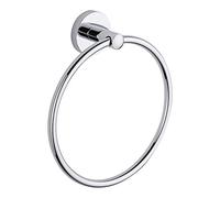 MILANO Bathroom Wall Mounted Round Towel Ring Holder Chrome | Brass Construction. Neatly Hangs Your Towel. Wall Mounted Installation. Contemporary Style. Concealed Fixings.