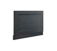 Milano Black Grey 750mm Straight Bath End Panel