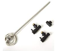 Milano Black Heated Towel Rail Radiator Dual Fuel Electric Kit Valves Simple Element - 1200W