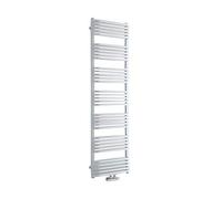 Milano Bow White D Bar Middle Connection Heated Towel Rail - 1800mm x 500mm