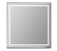 Milano Bromley 750mm x 700mm White Wall Mounted Fluted Waterproof LED Bathroom Mirror