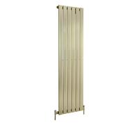 MILANO Brushed Brass Vertical Single Flat Panel Radiator 1600 x 450mm