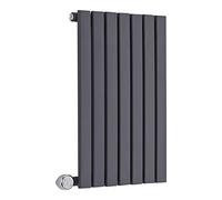 Milano Capri 400W Anthracite Horizontal Single Flat Panel WiFi Electric Radiator - 635mm x 413mm