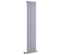 Milano Capri Silver Vertical Single Flat Panel Radiator - 1600mm x 354mm