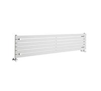 Milano Capri White Horizontal Single Flat Panel Radiator - 354mm x 1600mm