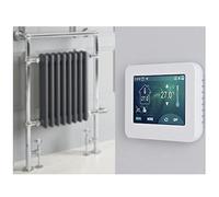 MILANO Chrome Dual Fuel Heated Towel Rail WiFi Thermostat 930 x 620mm | Steel Construction. Generous Heat Output. Traditional Style. Cast Iron Insert Design. Central Heating Or Electric Operation.