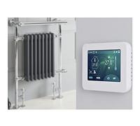 MILANO Chrome Dual Fuel Heated Towel Rail WiFi Thermostat 930 x 620mm | Steel Construction. Generous Heat Output. Traditional Style. Cast Iron Insert Design. Central Heating Or Electric Operation.