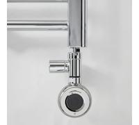 MILANO Chrome Heated Towel Rail Radiator Dual Fuel Kit Valves WiFi 400W | Brass Construction. Allows Dual Fuel Operation. Suitable For Radiators & Heated Towel Rails. Manual Valve & WiFi Element.