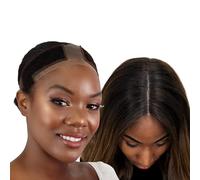 MILANO COLLECTION Wigrip, Premium Lace Wig Band for Women, Fully Adjustable & Reinforced Lace Wig Grip Band by Hairline, Comfortable and Secure Glueless Velvet Headband, Chocolate Brown, 2 Pack