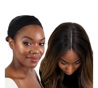MILANO COLLECTION WiGrip, The Original Comfort Grip Band, Adjustable Wig Bands for Women Provides Glueless Support, Non-Slip Wig Grip Headbands for Women Tension-Free, One Size Fits All, Black, 2 Pack
