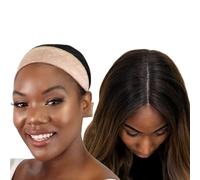 MILANO COLLECTION WiGrip, The Original Comfort Wig Grip Band, Adjustable Bands for Women Provide Glueless Support, Non-Slip Wig Grip Headbands, Tension-Free, One Size Fits All, Nude, 2 Pack