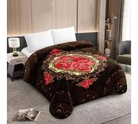 MILANO COLLECTIONS® Korean Style Mink Blanket, King Size 85x95, Brown