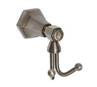 Milano Earlham Art Deco Traditional Bathroom Wall Mounted Bath Robe Towel Hook Holder - Aged Gold