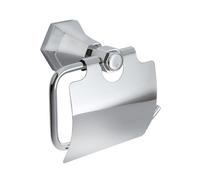 Milano Earlham Art Deco Traditional Bathroom Wall Mounted Toilet Roll Paper Holder - Chrome