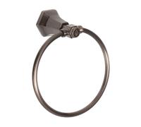 Milano Earlham Art Deco Traditional Bathroom Wall Mounted Towel Ring Holder - Aged Bronze