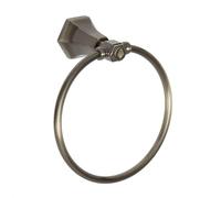 Milano Earlham Art Deco Traditional Bathroom Wall Mounted Towel Ring Holder - Aged Gold