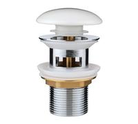 Milano Elements Push Button Slotted Bathroom Basin Sink Waste - Chalk