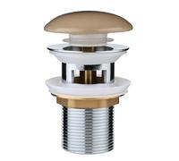 Milano Elements Push Button Slotted Bathroom Basin Sink Waste - Sand