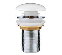 Milano Elements Push Button Unslotted Bathroom Basin Sink Waste - Chalk