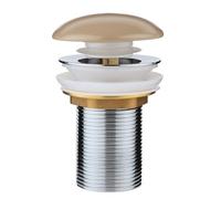 Milano Elements Push Button Unslotted Bathroom Basin Sink Waste - Sand